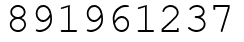 Число 891961237.