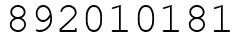 Число 892010181.