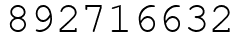 Число 892716632.