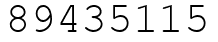Число 89435115.