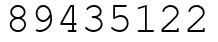 Число 89435122.