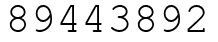 Число 89443892.