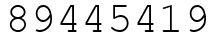 Число 89445419.