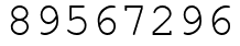 Число 89567296.