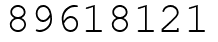 Число 89618121.