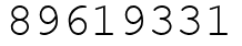 Число 89619331.