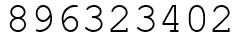 Число 896323402.