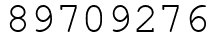Число 89709276.