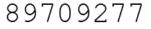 Число 89709277.