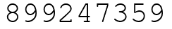 Число 899247359.