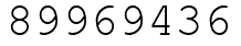 Число 89969436.