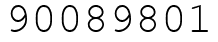 Число 90089801.