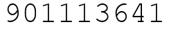 Число 901113641.