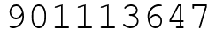Число 901113647.