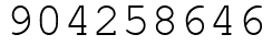 Число 904258646.