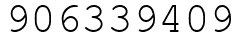 Число 906339409.