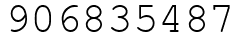 Число 906835487.