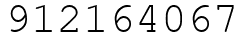 Число 912164067.