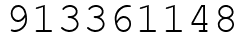 Число 913361148.