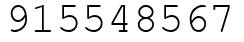 Число 915548567.