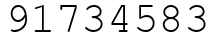 Число 91734583.
