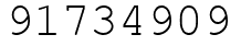 Число 91734909.