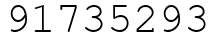 Число 91735293.