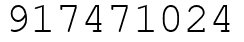 Число 917471024.