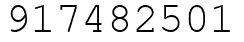 Число 917482501.