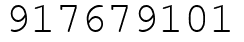 Число 917679101.