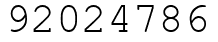 Число 92024786.