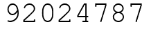 Число 92024787.