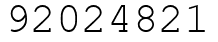 Число 92024821.