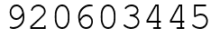 Число 920603445.