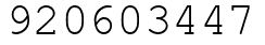 Число 920603447.