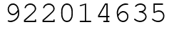 Число 922014635.