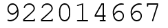 Число 922014667.