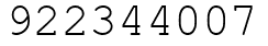 Число 922344007.