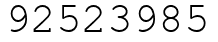 Число 92523985.