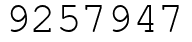 Число 9257947.
