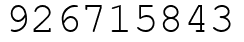 Число 926715843.
