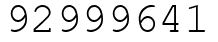 Число 92999641.