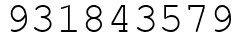 Число 931843579.