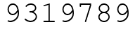Число 9319789.