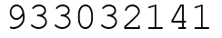 Число 933032141.