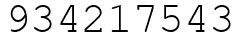 Число 934217543.