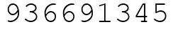 Число 936691345.