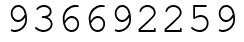 Число 936692259.