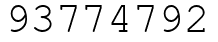 Число 93774792.