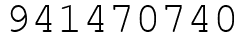 Число 941470740.